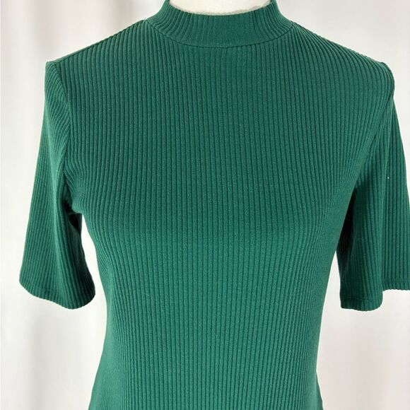 Old Navy Forest Green Ribbed Midi Dress - Picture 3 of 5